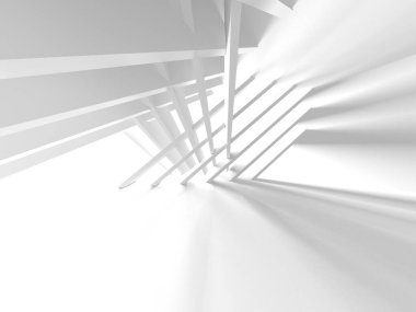 Aydınlatılmış koridor iç tasarımı. Boş Oda İç mimarisi. 3 Boyutlu Hazırlama