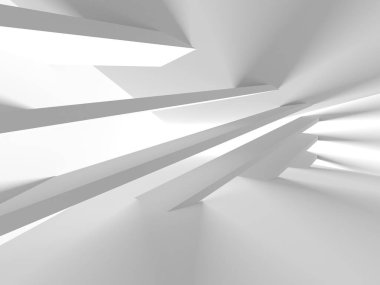 Aydınlatılmış koridor iç tasarımı. Boş Oda İç mimarisi. 3 Boyutlu Hazırlama