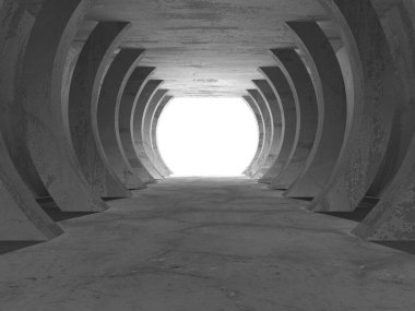 Soyut mimari iç plan. Boş beton oda. 3d hazırlayıcı