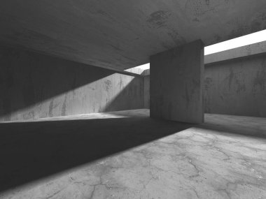 Soyut mimari arka plan. İçi boş beton döşeme. 3d hazırlayıcı