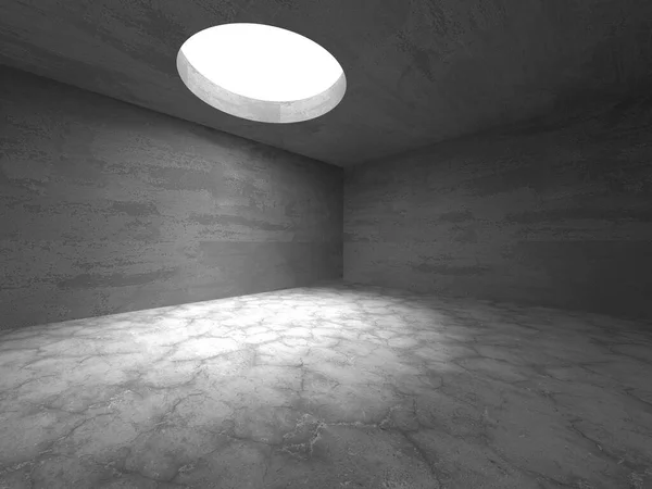 Dark Concrete Wall Architecture Chambre Vide Illustration Rendu — Photo