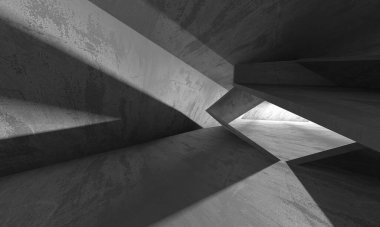 Soyut mimari arka plan. İçi boş beton döşeme. 3d hazırlayıcı