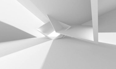 Aydınlatılmış koridor iç tasarımı. Boş Oda İç mimarisi. 3 Boyutlu Hazırlama