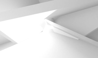 Aydınlatılmış koridor iç tasarımı. Boş Oda İç mimarisi. 3 Boyutlu Hazırlama