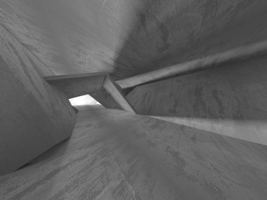 Soyut mimari arka plan. İçi boş beton döşeme. 3d hazırlayıcı