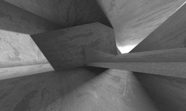 Soyut mimari arka plan. İçi boş beton döşeme. 3d hazırlayıcı