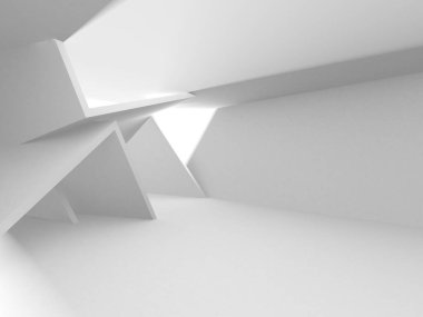 Aydınlatılmış koridor iç tasarımı. Boş Oda İç mimarisi. 3 Boyutlu Hazırlama