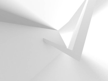 Aydınlatılmış koridor iç tasarımı. Boş Oda İç mimarisi. 3 Boyutlu Hazırlama