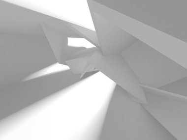 Aydınlatılmış koridor iç tasarımı. Boş Oda İç mimarisi. 3 Boyutlu Hazırlama