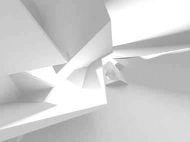 Aydınlatılmış koridor iç tasarımı. Boş Oda İç mimarisi. 3 Boyutlu Hazırlama