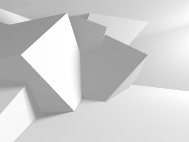 Aydınlatılmış koridor iç tasarımı. Boş Oda İç mimarisi. 3 Boyutlu Hazırlama