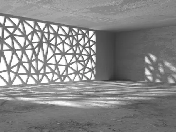 Abstract Architecture Interior Background Empty Concrete Room Render — Stock Photo, Image