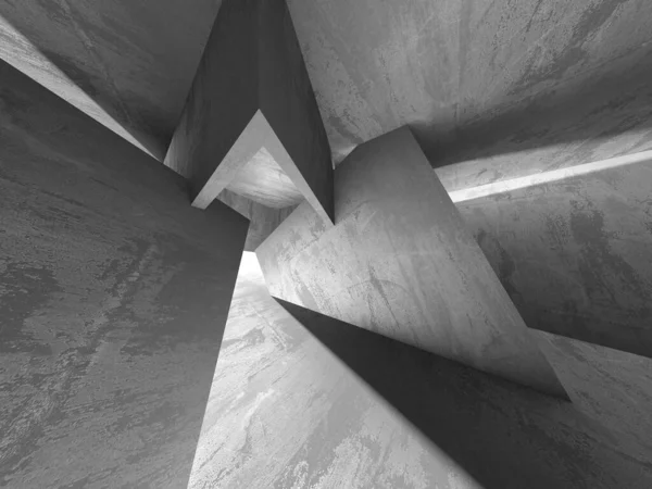 Soyut mimari iç plan. Boş beton oda. 3d hazırlayıcı