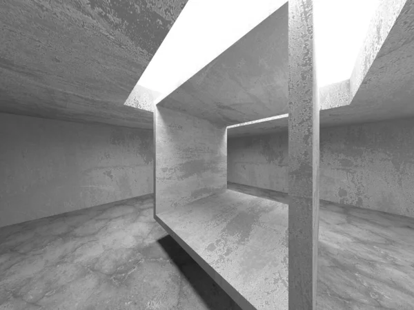 Soyut mimari arka plan. İçi boş beton döşeme. 3d hazırlayıcı