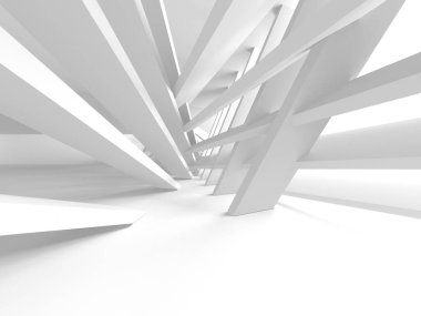 Aydınlatılmış koridor iç tasarımı. Boş Oda İç mimarisi. 3 Boyutlu Hazırlama