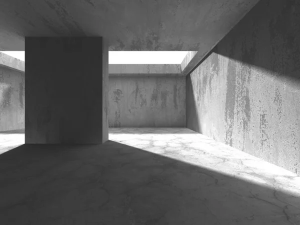 Abstract Architecture Background Empty Rough Concrete Interior Render — Stock Photo, Image