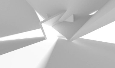 Aydınlatılmış koridor iç tasarımı. Boş Oda İç mimarisi. 3 Boyutlu Hazırlama