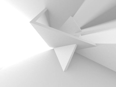 Aydınlatılmış koridor iç tasarımı. Boş Oda İç mimarisi. 3 Boyutlu Hazırlama