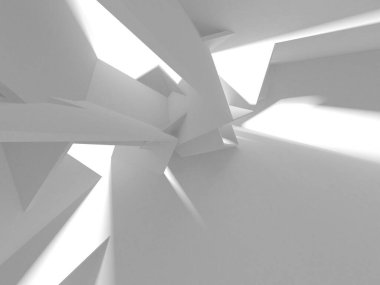 Aydınlatılmış koridor iç tasarımı. Boş Oda İç mimarisi. 3 Boyutlu Hazırlama