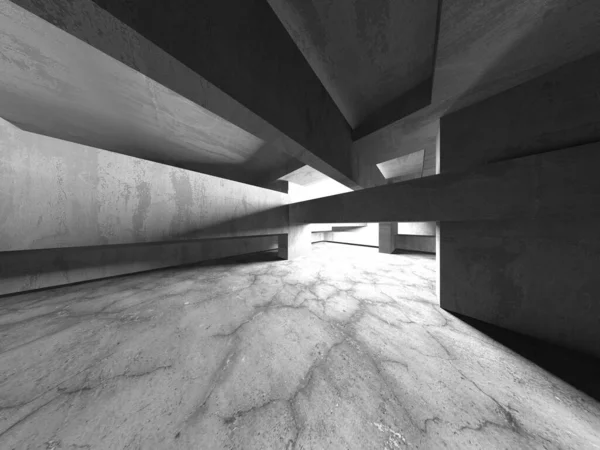 Abstract Architecture Background Empty Rough Concrete Interior Render — Stock Photo, Image