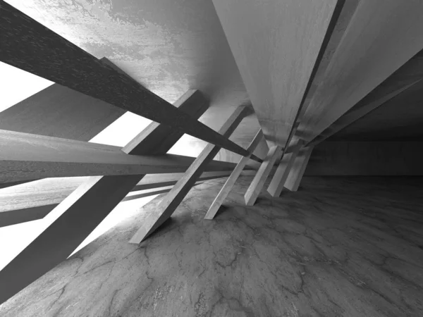 Fondo Interior Arquitectura Abstracta Habitación Hormigón Vacía Renderizar — Foto de Stock