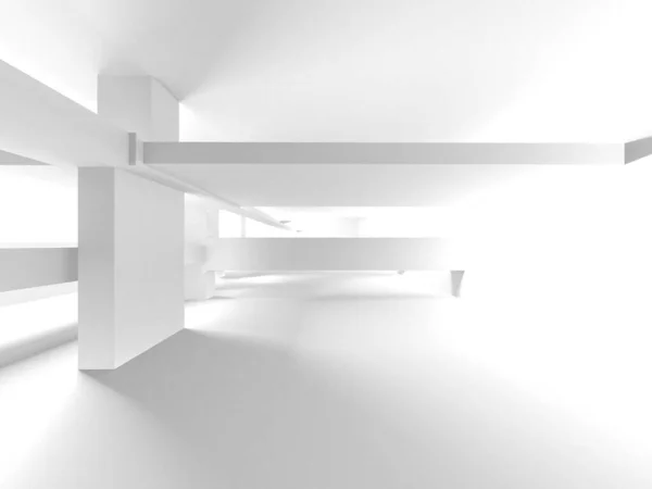 Abstract White Architecture Design Concept Inglês Ilustração Renderização — Fotografia de Stock