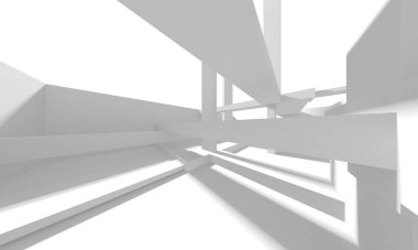 Aydınlatılmış koridor iç tasarımı. Boş Oda İç mimarisi. 3 Boyutlu Hazırlama