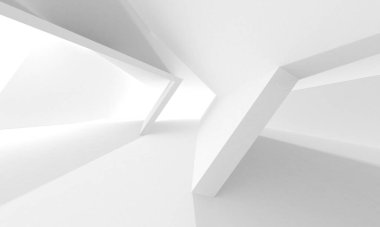 Aydınlatılmış koridor iç tasarımı. Boş Oda İç mimarisi. 3 Boyutlu Hazırlama