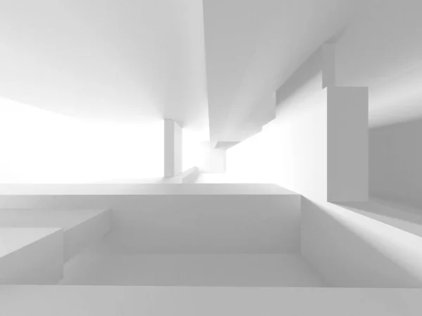 照明付きの廊下インテリアデザイン 空の部屋のインテリア背景 3Dレンダリング — ストック写真