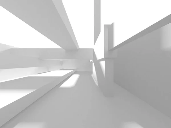 Sfondo Bianco Moderno Abstract Building Concept Render — Foto Stock