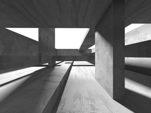 Abstract Architecture Interior Background Empty Concrete Room Render — Stock Photo, Image