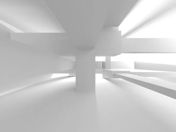 Білий Сучасний Фон Концепція Абстрактної Будівлі Рендеринг — стокове фото