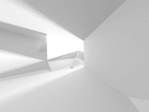 Fundo Moderno Branco Conceito Construção Abstrato Render — Fotografia de Stock