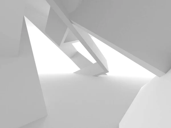 Abstraktes White Architecture Design Konzept Render Illustration — Stockfoto