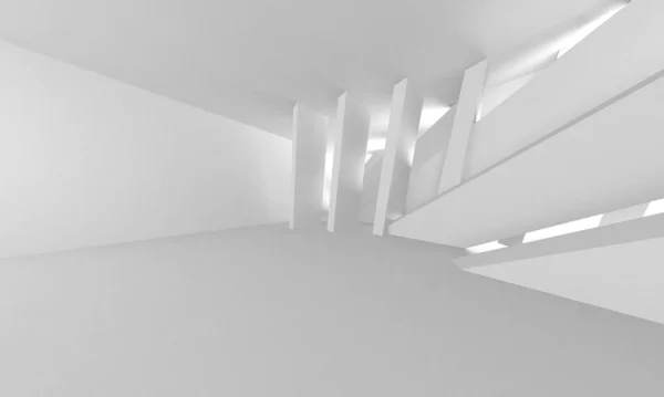 Abstract White Architecture Design Concept Illustrazione Del Rendering — Foto Stock