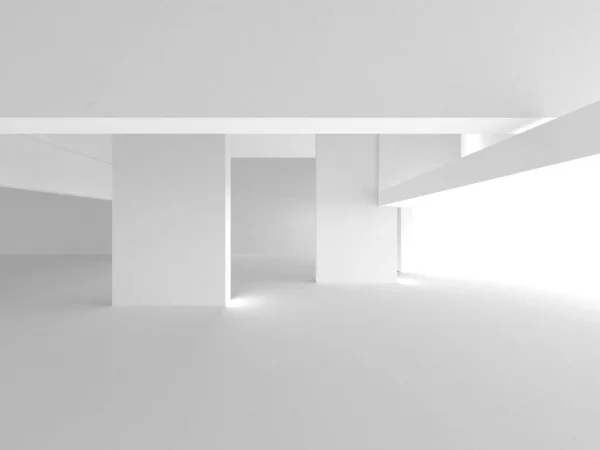 Abstract White Architecture Design Concept Illustrazione Del Rendering — Foto Stock