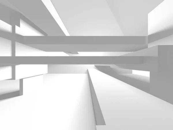 Abstrakt White Architecture Design Concept Render Illustration — Stockfoto