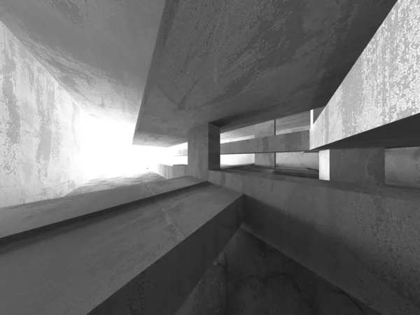 Dark Concrete Wall Architecture Stanza Vuota Illustrazione Del Rendering — Foto Stock