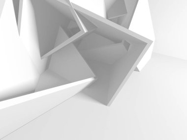 Aydınlatılmış koridor iç tasarımı. Boş Oda İç mimarisi. 3 Boyutlu Hazırlama