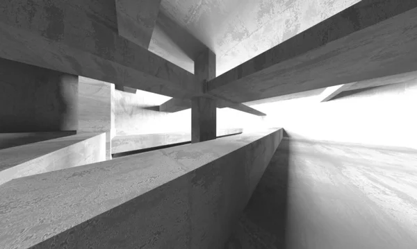 Abstracte Architectuur Interieur Achtergrond Lege Betonnen Kamer Renderen — Stockfoto