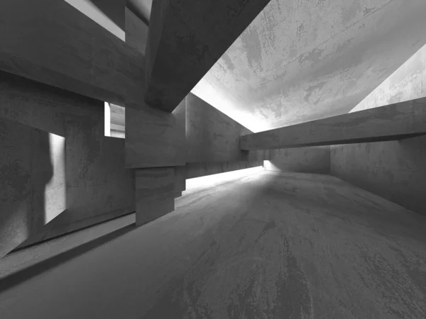 Abstract Architecture Interior Background Empty Concrete Room Render — Stock Photo, Image