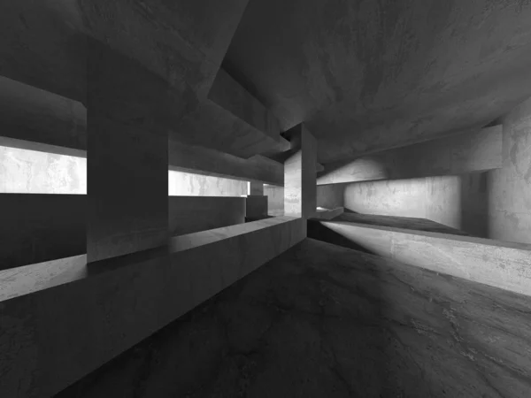 Arquitetura Parede Concreto Escuro Quarto Vazio Ilustração Renderização — Fotografia de Stock
