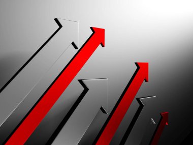 Okçular boş pazarlamayı soyut hale getirir. İş konsepti duvar kağıdı. 3d hazırlayıcı