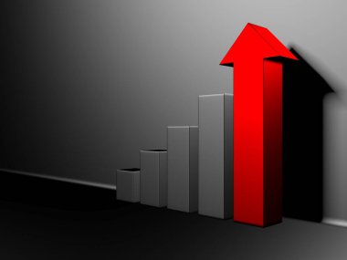 Yaratıcı grafik okları arka planda hareket ediyor. Soyut geometrik tasarım. 3d hazırlayıcı