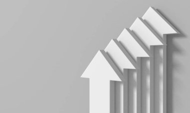 Okçular boş pazarlamayı soyut hale getirir. İş konsepti duvar kağıdı. 3d hazırlayıcı