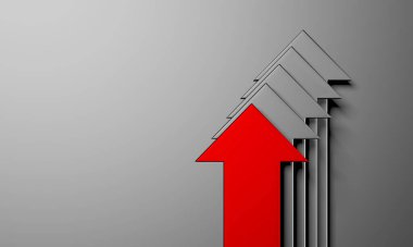 Yaratıcı grafik okları arka planda hareket ediyor. Soyut geometrik tasarım. 3d hazırlayıcı