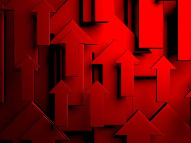 Okçular boş pazarlamayı soyut hale getirir. İş konsepti duvar kağıdı. 3d hazırlayıcı