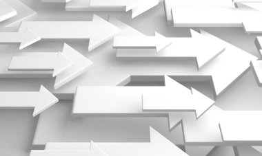 Okçular boş pazarlamayı soyut hale getirir. İş konsepti duvar kağıdı. 3d hazırlayıcı