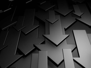 Yaratıcı grafik okları arka planda hareket ediyor. Soyut geometrik tasarım. 3d hazırlayıcı