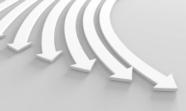 Okçular boş pazarlamayı soyut hale getirir. İş konsepti duvar kağıdı. 3d hazırlayıcı